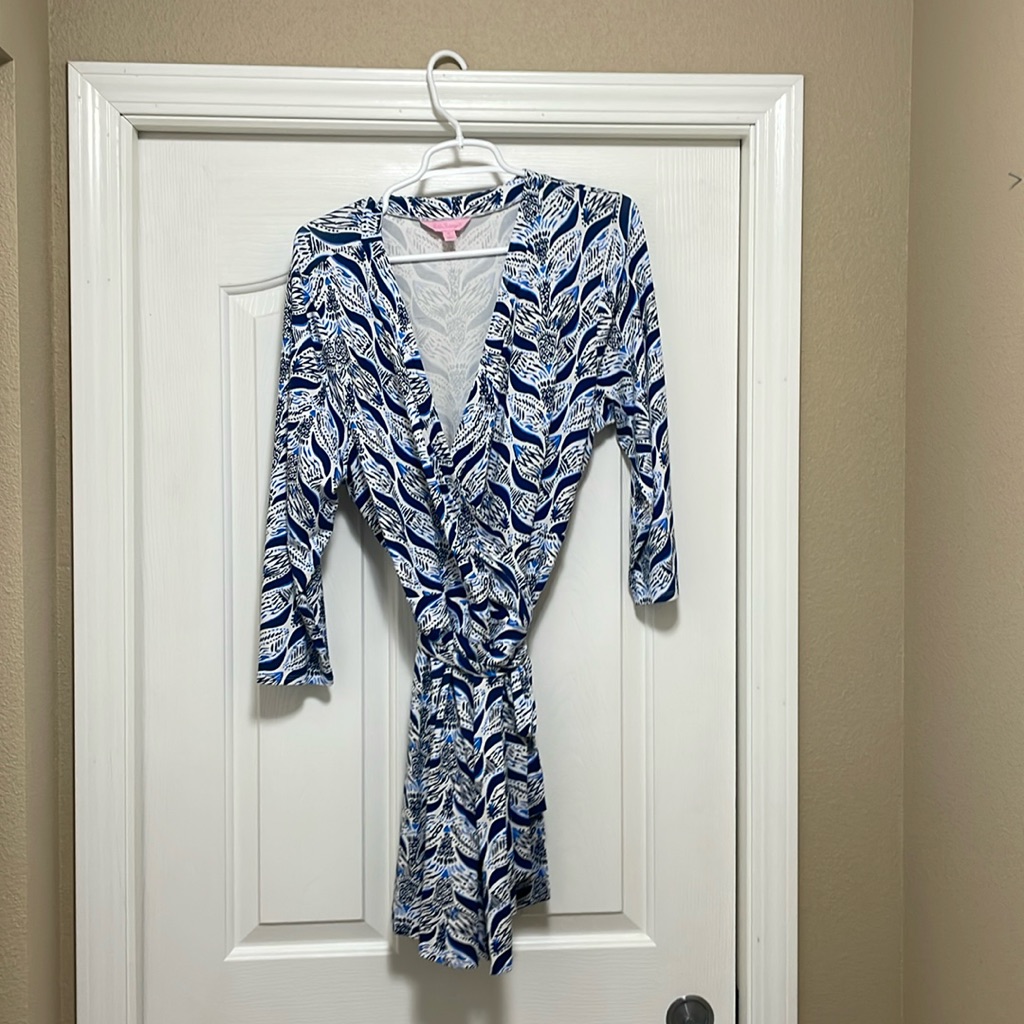 Lilly Pulitzer Blue And White Jumpsuit